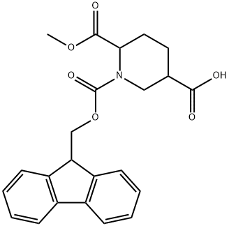 1,2,5-Piperidinetricarboxylic acid, 1-(9H-fluoren-9-ylmethyl) 2-methyl ester Structure
