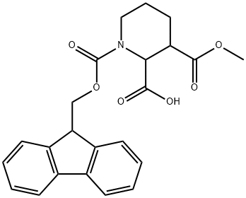 1,2,3-Piperidinetricarboxylic acid, 1-(9H-fluoren-9-ylmethyl) 3-methyl ester Structure