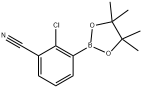 Benzonitrile, 2-chloro-3-(4,4,5,5-tetramethyl-1,3,2-dioxaborolan-2-yl)- 化学構造式