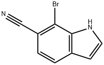 7-溴-1H-吲哚-6-碳腈, 2173193-92-3, 结构式