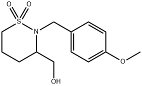 3-(hydroxymethyl)-2-(4-methoxybenzyl)-1,2-thiazinane 1,1-dioxide(WX191339) Structure