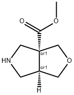 (3AR,6aR)-rel-Tetrahydro-1H-furo[3,4-c]pyrrole-3a(3H)-carboxylic acid methyl ester Struktur