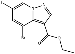 Pyrazolo[1,5-a]pyridine-3-carboxylic acid, 4-bromo-6-fluoro-, ethyl ester, 2177264-85-4, 结构式
