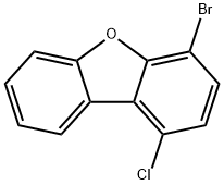 4-bromo-1-chloro-Dibenzofuran 化学構造式
