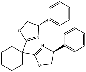 (4S,4'S)-2,2'-环己亚基双[4,5-二氢-4-苯基噁唑] 结构式