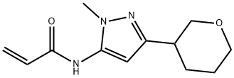 N-[1-methyl-3-(oxan-3-yl)-1H-pyrazol-5-yl]prop-2-e namide Struktur