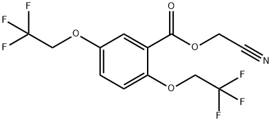 Benzoic acid, 2,5-bis(2,2,2-trifluoroethoxy)-, cyanomethyl ester Structure