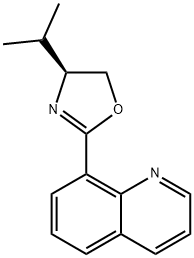 Quinoline, 8-[(4S)-4,5-dihydro-4-(1-methylethyl)-2-oxazolyl]- Struktur