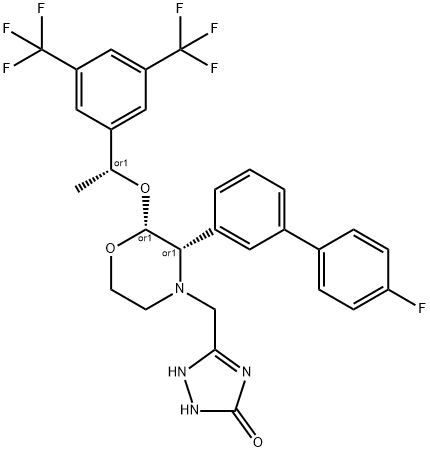 Aprepitant EP Impurity B 化学構造式