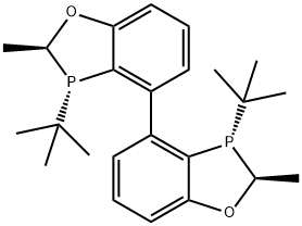 (2S,2'S,3S,3'S)-3,3'-di-tert-butyl-2,2'-dimethyl-2,2',3,3'-tetrahydro-4,4'-bibenzo[d][1,3]oxaphosphole Struktur
