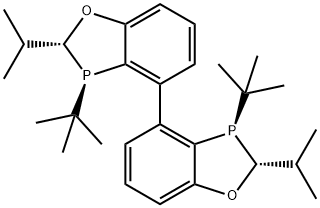 (2R,2'S,3R,3'R)-3,3'-di-tert-butyl-2,2'-diisopropyl-2,2',3,3'-tetrahydro-4,4'-bibenzo[d][1,3]oxaphosphole Struktur