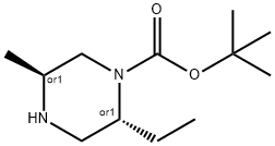 rel-tert-butyl (2R,5S)-2-ethyl-5-methylpiperazine-1-carboxylate,2216746-92-6,结构式