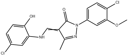 2220954-82-3 4-{[(5-chloro-2-hydroxyphenyl)amino]methylidene }-1-(4-chloro-3-methoxyphenyl)-3-methyl-4,5-dihy dro-1H-pyrazol-5-one