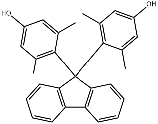 4,4-(9H-fluorene-0,9-diyl)bis(3,5-dimethylphenol) Struktur