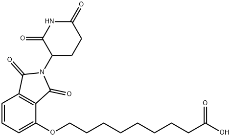 Nonanoic acid, 9-[[2-(2,6-dioxo-3-piperidinyl)-2,3-dihydro-1,3-dioxo-1H-isoindol-4-yl]oxy]- 结构式