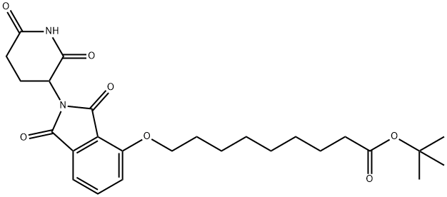 Nonanoic acid, 9-[[2-(2,6-dioxo-3-piperidinyl)-2,3-dihydro-1,3-dioxo-1H-isoindol-4-yl]oxy]-, 1,1-dimethylethyl ester Structure