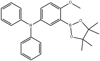 Benzenamine, 4-methoxy-N,N-diphenyl-3-(4,4,5,5-tetramethyl-1,3,2-dioxaborolan-2-yl)- Structure