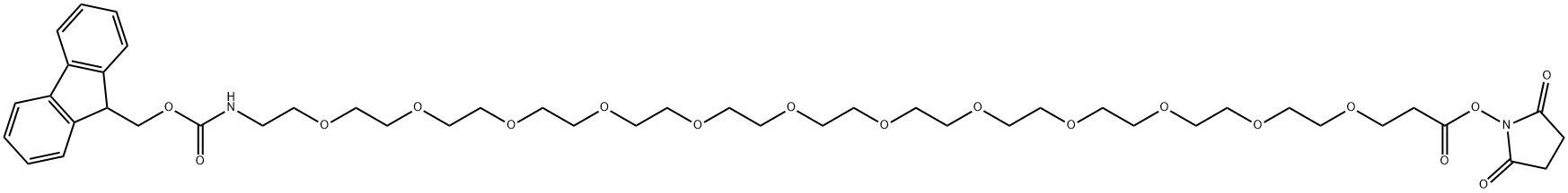 Fmoc-PEG12-NHS ester 化学構造式