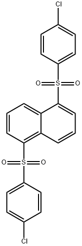 Naphthalene, 1,5-bis[(4-chlorophenyl)sulfonyl]- 化学構造式