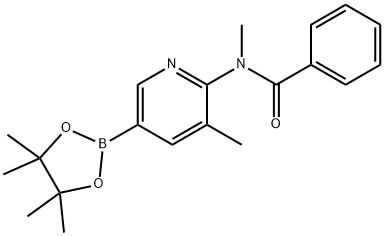 Benzamide, N-methyl-N-[3-methyl-5-(4,4,5,5-tetramethyl-1,3,2-dioxaborolan-2-yl)-2-pyridinyl]- Structure