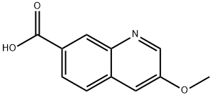 7-Quinolinecarboxylic acid, 3-methoxy-, 2241594-60-3, 结构式