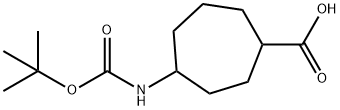 Cycloheptanecarboxylic acid, 4-[[(1,1-dimethylethoxy)carbonyl]amino]-|4-((叔丁氧羰基)氨基)环庚烷-1-羧酸