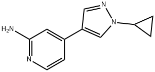 2-Pyridinamine, 4-(1-cyclopropyl-1H-pyrazol-4-yl)- Structure