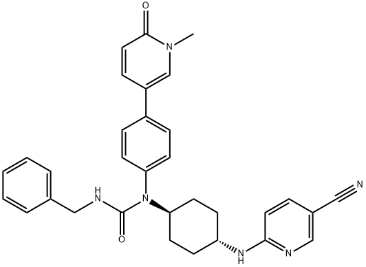 Urea, N-[trans-4-[(5-cyano-2-pyridinyl)amino]cyclohexyl]-N-[4-(1,6-dihydro-1-methyl-6-oxo-3-pyridinyl)phenyl]-N'-(phenylmethyl)-|化合物CDK12-IN-2