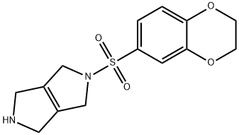 Pyrrolo[3,4-c]pyrrole, 2-[(2,3-dihydro-1,4-benzodioxin-6-yl)sulfonyl]-1,2,3,4,5,6-hexahydro- 化学構造式