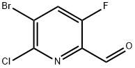 5-bromo-6-chloro-3-fluoropyridine-2-carbaldehyde 化学構造式
