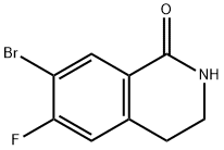 1(2H)-Isoquinolinone, 7-bromo-6-fluoro-3,4-dihydro- Struktur