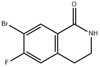 1(2H)-Isoquinolinone, 7-bromo-6-fluoro-3,4-dihydro- 化学構造式