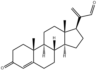 Pregna-4,20-diene-20-carboxaldehyde, 3-oxo- 化学構造式
