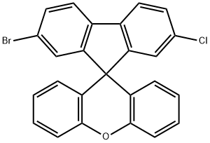 2-bromo-7-chlorosipro[fluorene-9,9'-xanthene] Struktur
