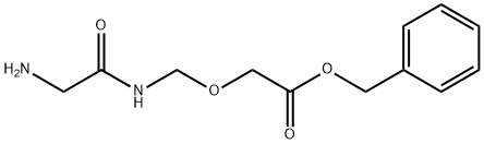 Acetic acid, 2-[[(2-aminoacetyl)amino]methoxy]-, phenylmethyl ester Structure