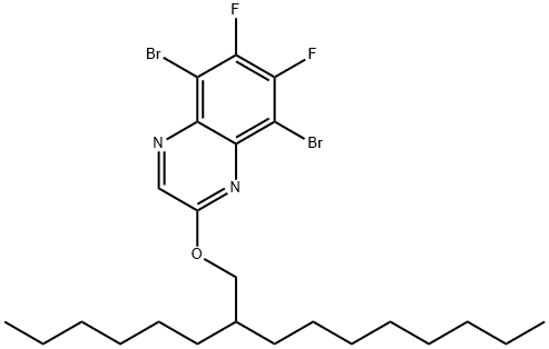 Quinoxaline, 5,8-dibromo-6,7-difluoro-2-[(2-hexyldecyl)oxy]- Struktur