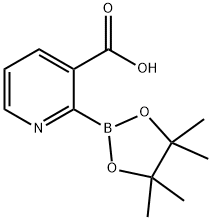 3-Pyridinecarboxylic acid, 2-(4,4,5,5-tetramethyl-1,3,2-dioxaborolan-2-yl)- Struktur