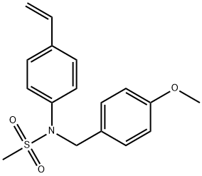 Methanesulfonamide, N-(4-ethenylphenyl)-N-[(4-methoxyphenyl)methyl]- Structure