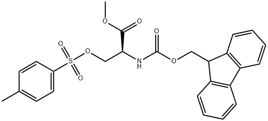 L-Serine, N-[(9H-fluoren-9-ylmethoxy)carbonyl]-O-[(4-methylphenyl)sulfonyl]-, methyl ester 结构式