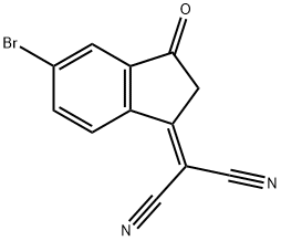 Propanedinitrile, 2-(5-bromo-2,3-dihydro-3-oxo-1H-inden-1-ylidene)-|5-溴氰基茚酮