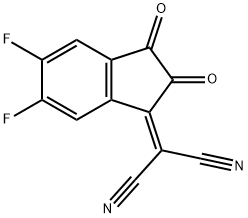 Propanedinitrile, 2-(5,6-difluoro-2,3-dihydro-2,3-dioxo-1H-inden-1-ylidene)- 结构式