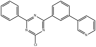 2-chloro-4-phenyl-6-(3-(pyridin-3-yl)phenyl) 1,3,5-triazine Struktur