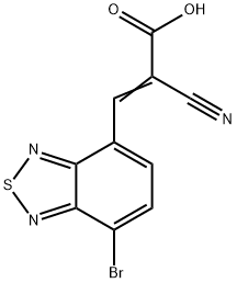 7-bromo-4-vinylcyanocarboxybenzothiadiazole Structure