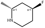 Piperidine, 4-fluoro-2-methyl-, (2R,4S)-rel- 结构式
