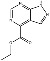1H-Pyrazolo[3,4-d]pyrimidine-4-carboxylic acid, ethyl ester Struktur
