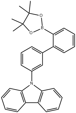 9H-Carbazole, 9-[2'-(4,4,5,5-tetramethyl-1,3,2-dioxaborolan-2-yl)[1,1'-biphenyl]-3-yl]- Structure