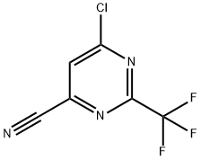 6-氯-2-(三氟甲基)嘧啶-4-碳腈 结构式