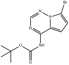 Carbamic acid,N-(7-bromopyrrolo[2,1-f][1,2,4]triazin-4-yl)-,1,1-dimethylethyl ester,2328091-01-4,结构式