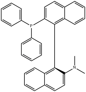 [1,1'-Binaphthalen]-2-amine, 2'-(diphenylphosphino)-N,N-dimethyl-, (1S)- Structure