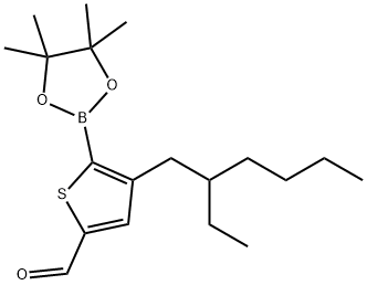 2-Thiophenecarboxaldehyde, 4-(2-ethylhexyl)-5-(4,4,5,5-tetramethyl-1,3,2-dioxaborolan-2-yl)-,2344786-93-0,结构式